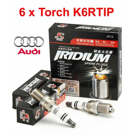 Bougieset 6xTorch K6RTIP Iridium - Platinum AUDI A4 A6 2.7 Turbo V6