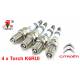 Bougieset 4x Torch K6RIU Iridium U-Groove CITROEN 4 cil.