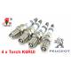 Bougieset 4x Torch K6RIU Iridium U-Groove PEUGEOT 4 cil.