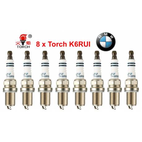 Bougieset 4x Torch K6RIU Iridium U-Groove BMW 530i 535i 540i 730i 735i 740i