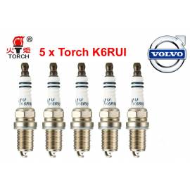 Bougieset 5x Torch K6RIU Iridium U-Groove Volvo 5 cil.