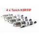 Bougieset 4x Torch K5RTIP Iridium - Platinum OPEL SAAB