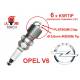 Bougieset 6x Torch K5RTIP Iridium - Platinum OPEL V6